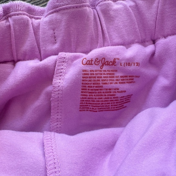 NWT Girls French Terry Skort purple - Cat & Jack Large 10 -12 skirt - Picture 3 of 3